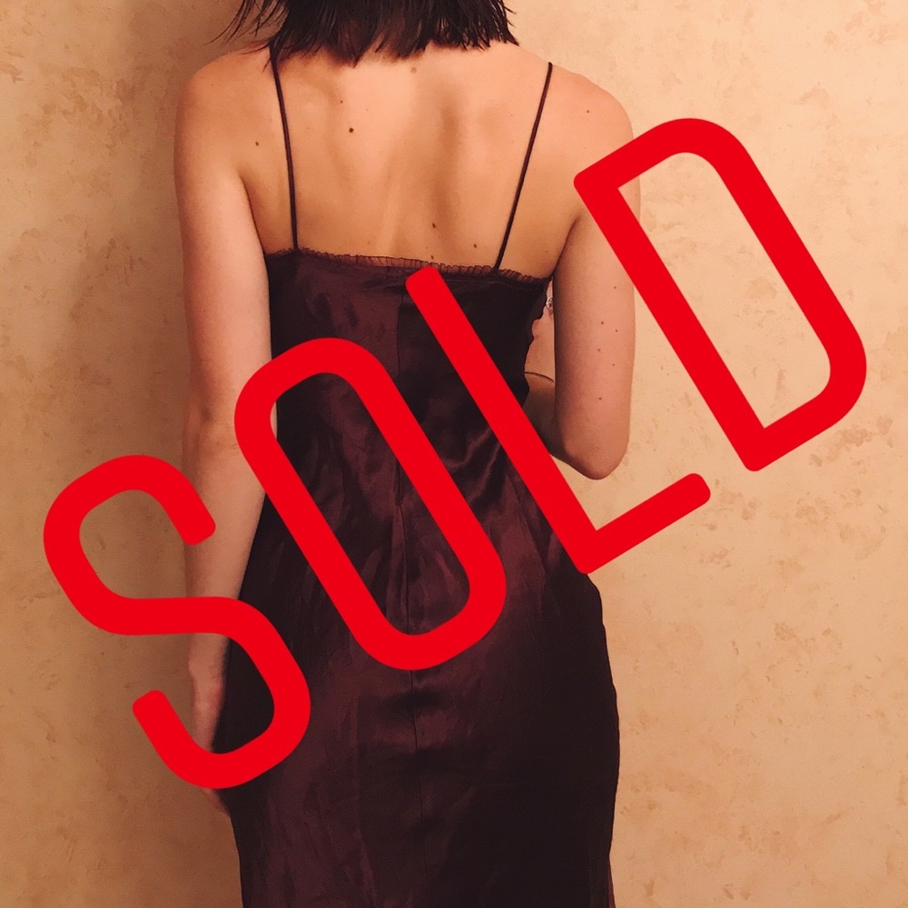 Vintage Burgundy Slip Dress
